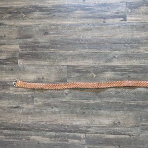 BROWN/BLACK Pleather Braided BELT - Women's - One SIZE
